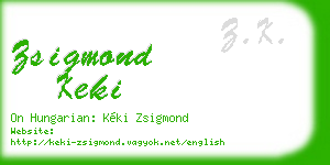 zsigmond keki business card