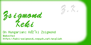 zsigmond keki business card